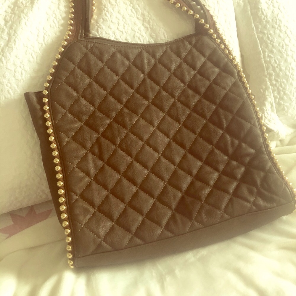 Big Buddha Georgie Dark Brown Quilted Handbag